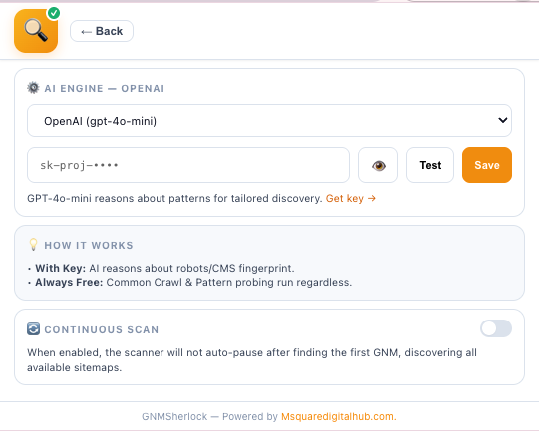 GNMSherlock AI Configuration