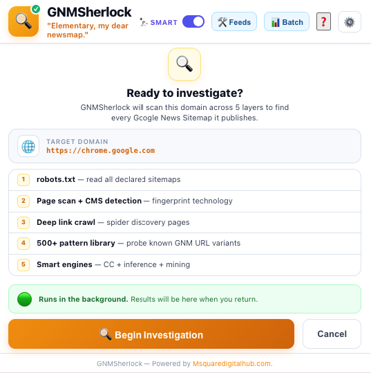 GNMSherlock Investigation UI