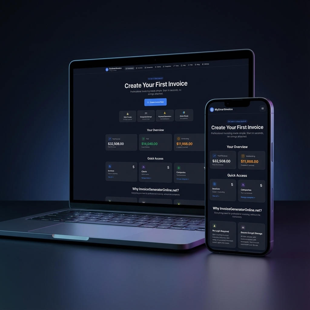 MySmartInvoice Dashboard Mockup